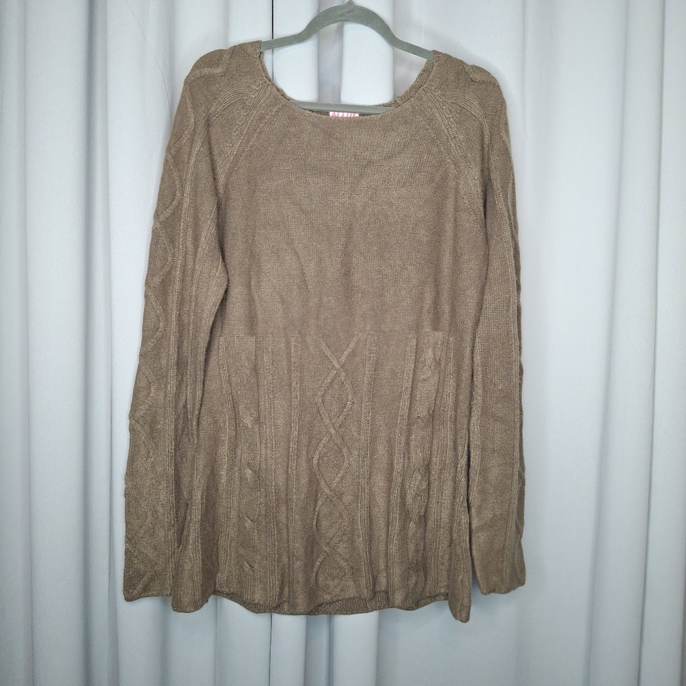 Women's Pullover Brown Sweater Size XXL Soft Comfy Fall Winter Casual Cozy
